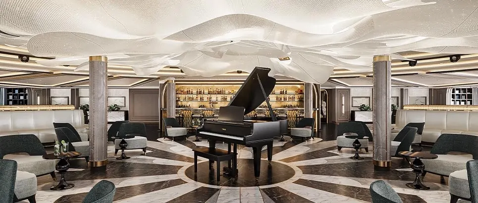 Bar Seven Seas Grandeur avec piano Steinway