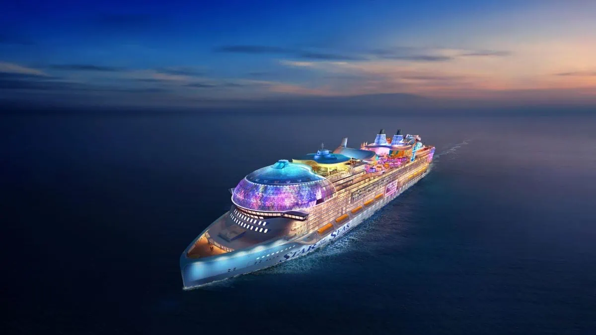 Rendu du Star of the Seas de Royal Caribbean qui sera transporté à Port Canaveral en Floride en 2025